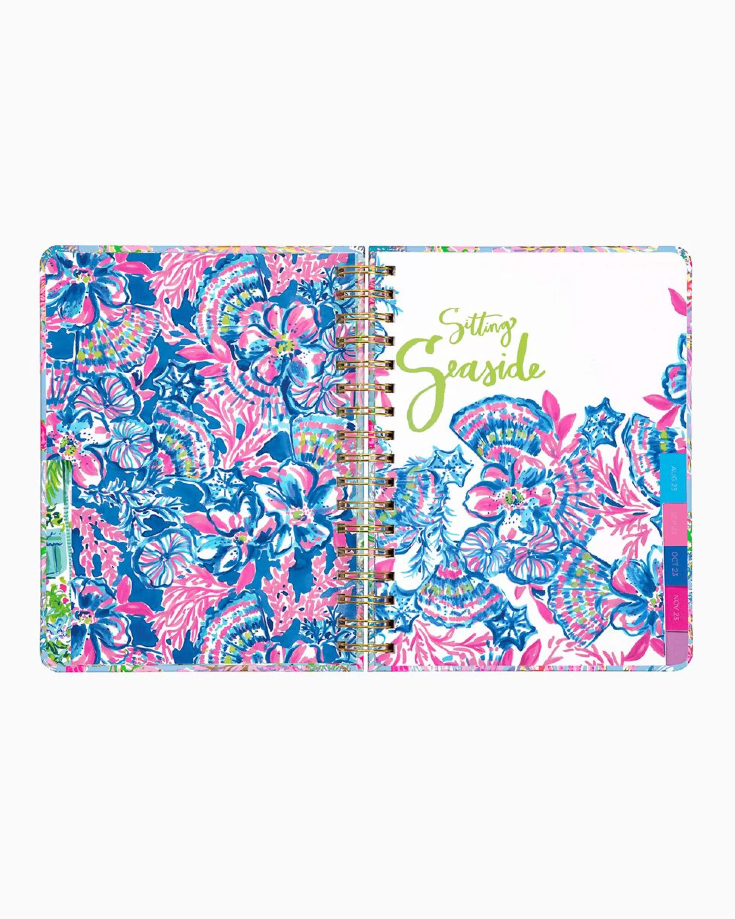 Best Sale Lilly Pulitzer 2023-2024 17 Month Large Agenda Celestial Blue Cay To My Heart