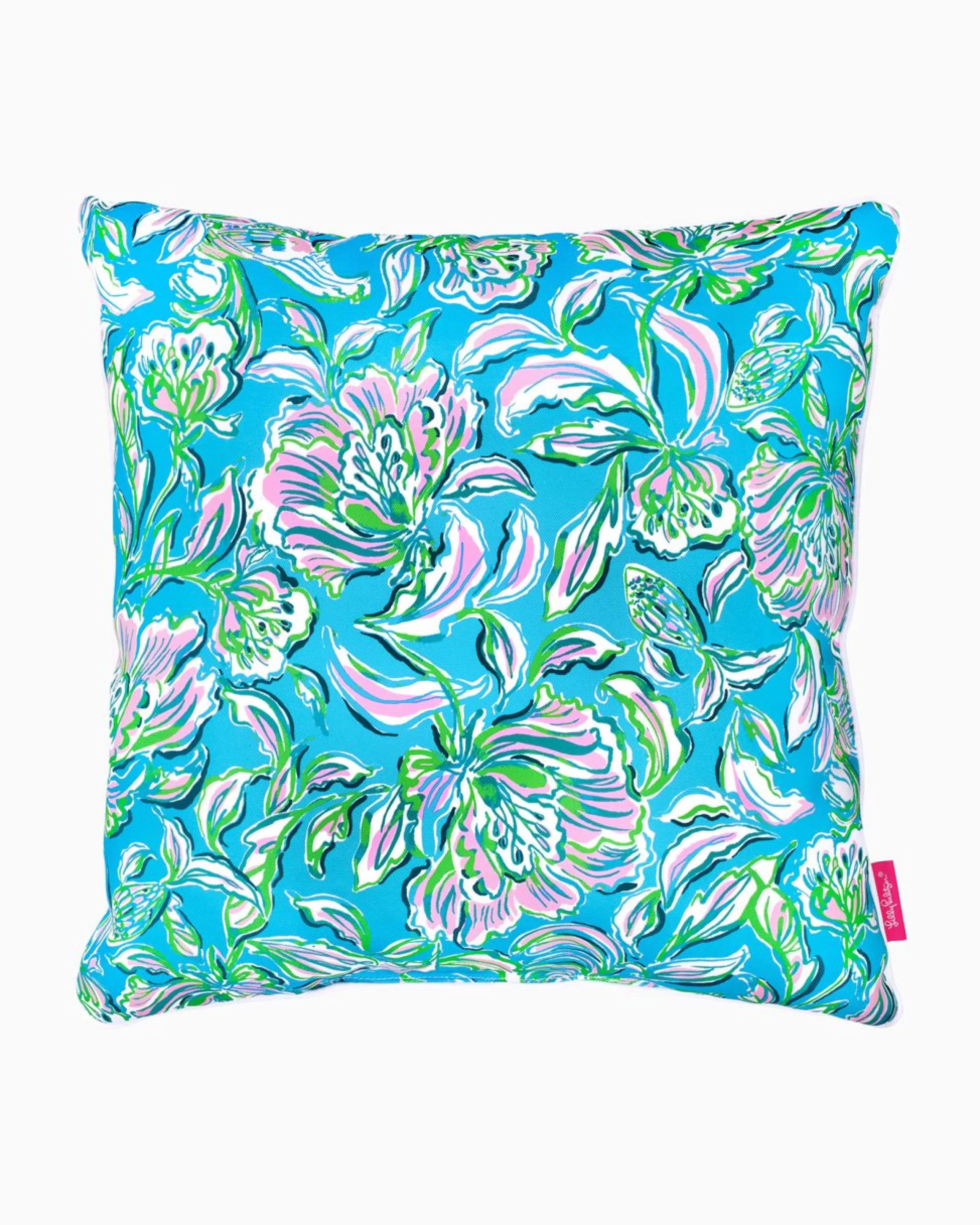 Sale Lilly Pulitzer 20" Square Outdoor Pillow Cumulus Blue Chick Magnet