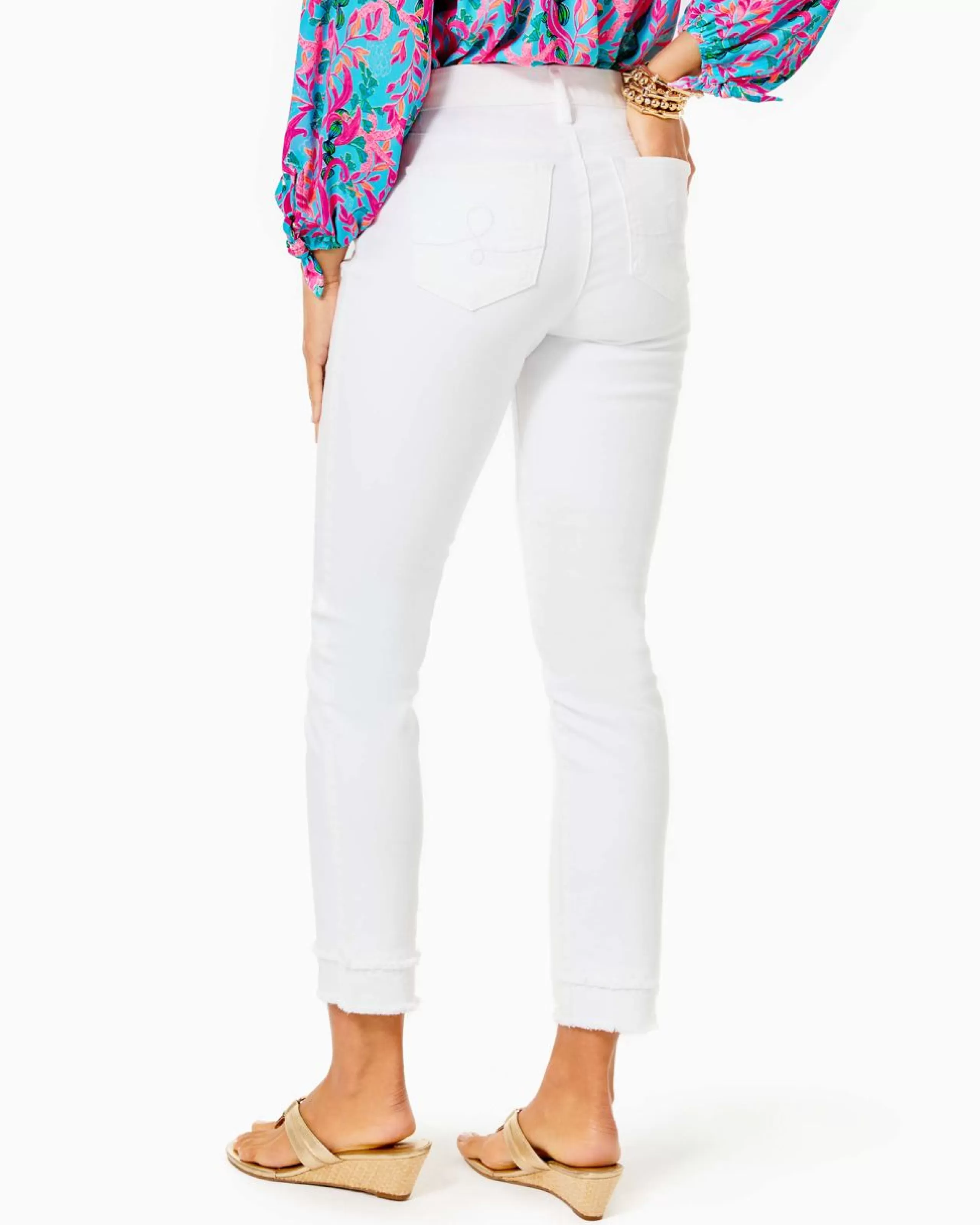 Store Lilly Pulitzer 29" South Ocean High-Rise Skinny Jean Resort White