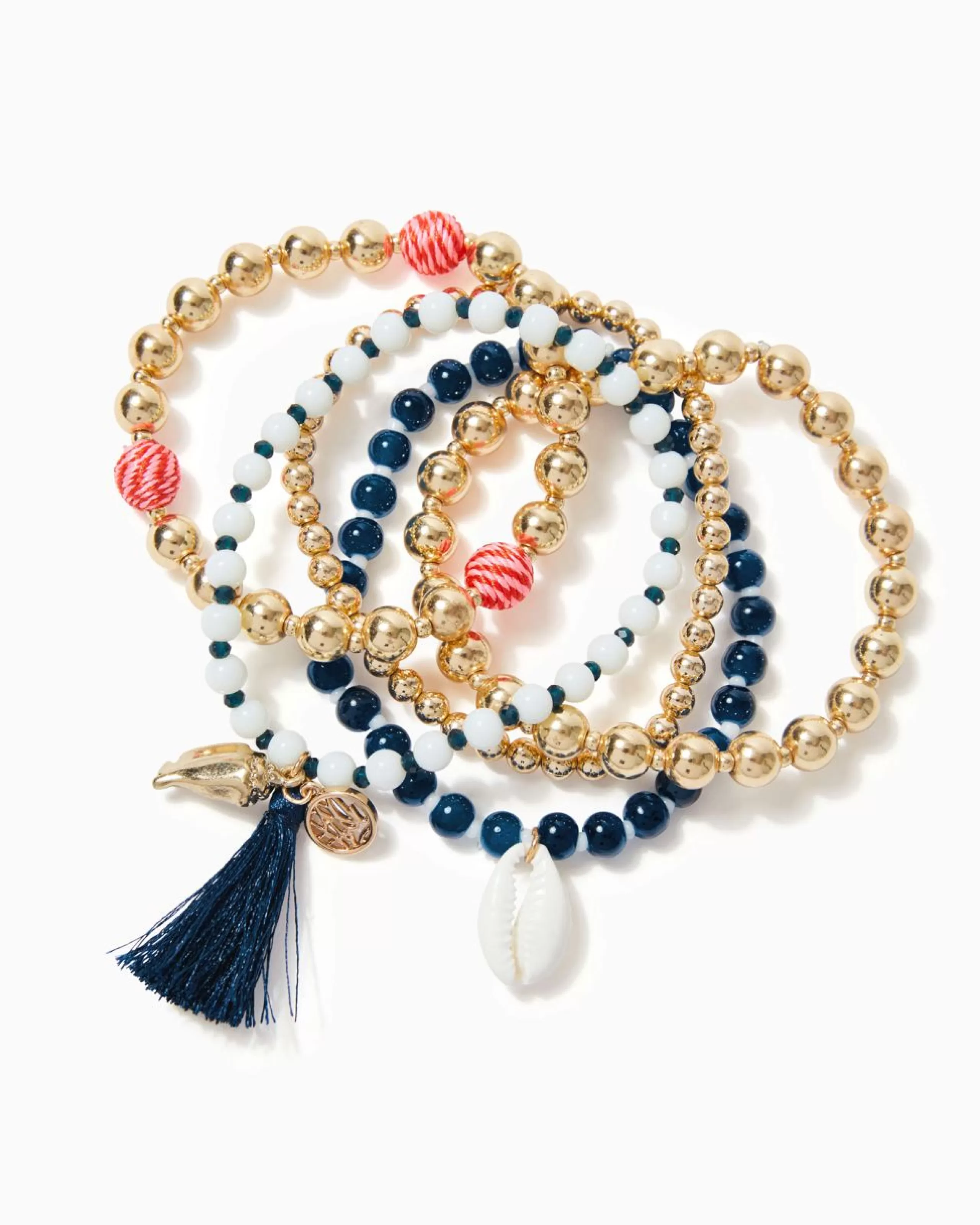 Cheap Lilly Pulitzer By The Shore Bracelet Set Aegean Navy