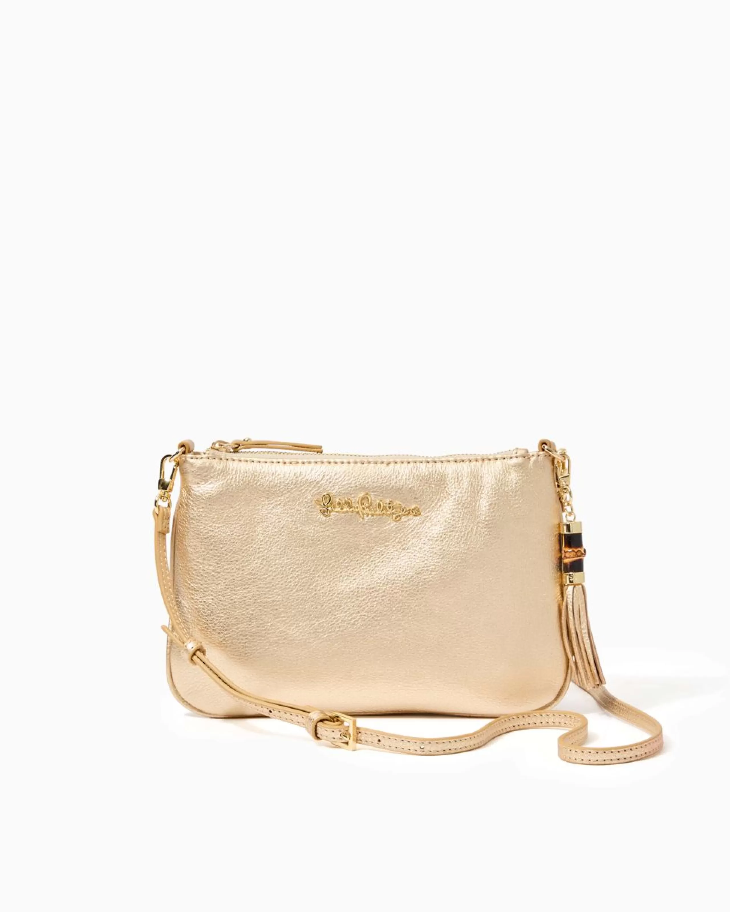 Hot Lilly Pulitzer Cruisin Crossbody Bag Gold Metallic