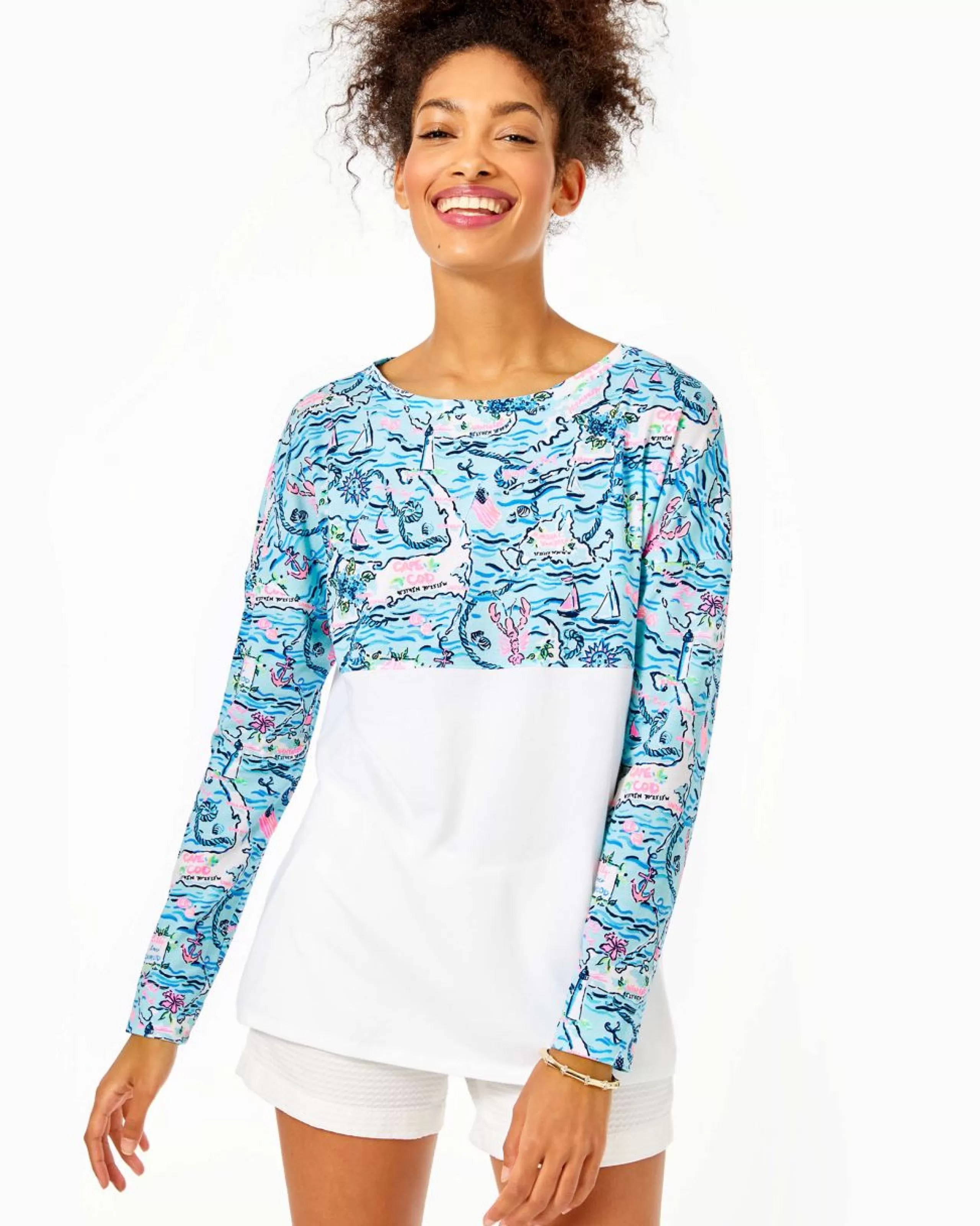 Hot Lilly Pulitzer Finn Top Bali Blue Lilly Loves Cape Cod