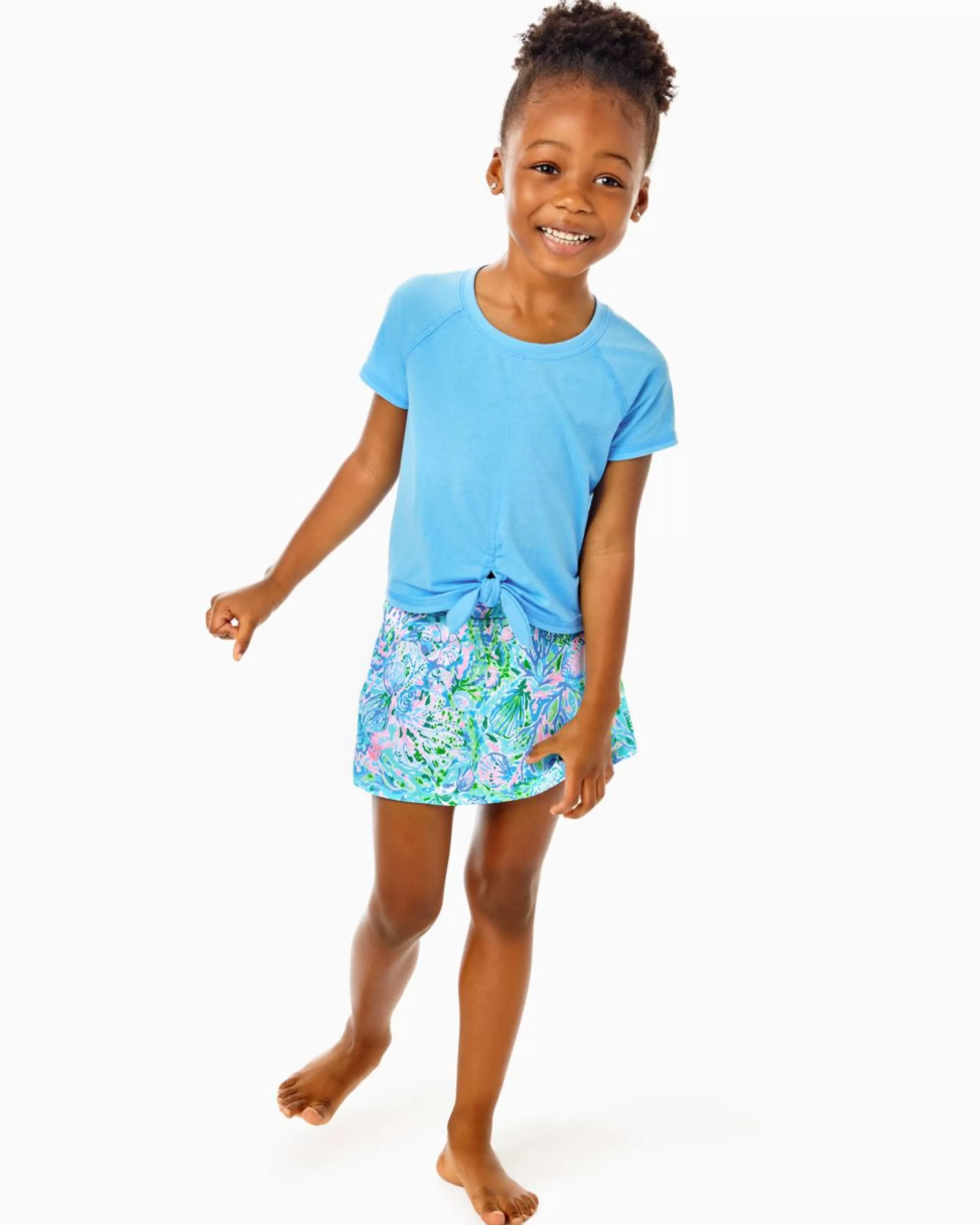 Cheap Lilly Pulitzer Girls Mini Kieran Active Tee Frenchie Blue