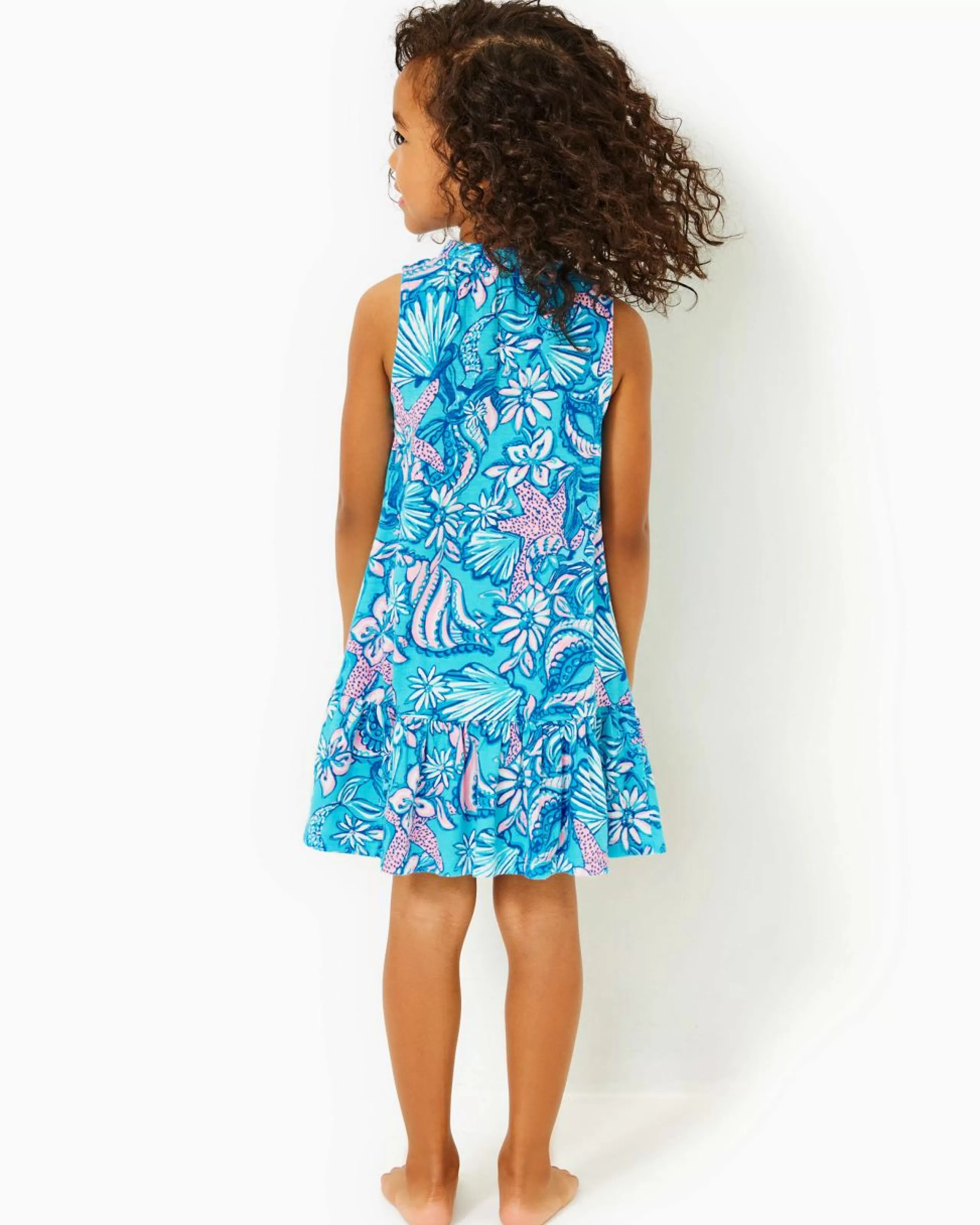 Discount Lilly Pulitzer Girls Mini Malone Dress Amalfi Blue Sound The Sirens