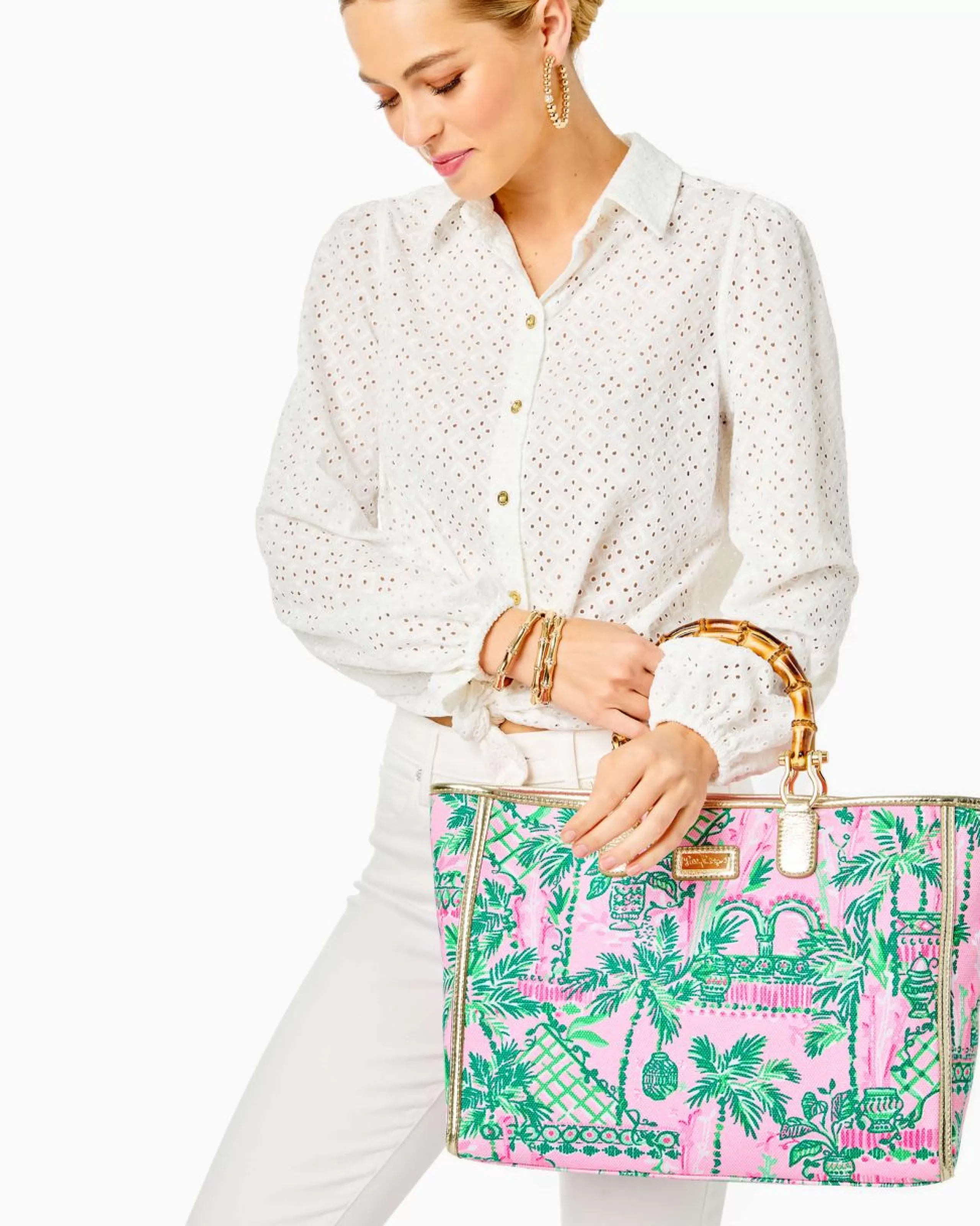 Cheap Lilly Pulitzer Greydon Canvas Tote Mandevilla Baby Always Worth It