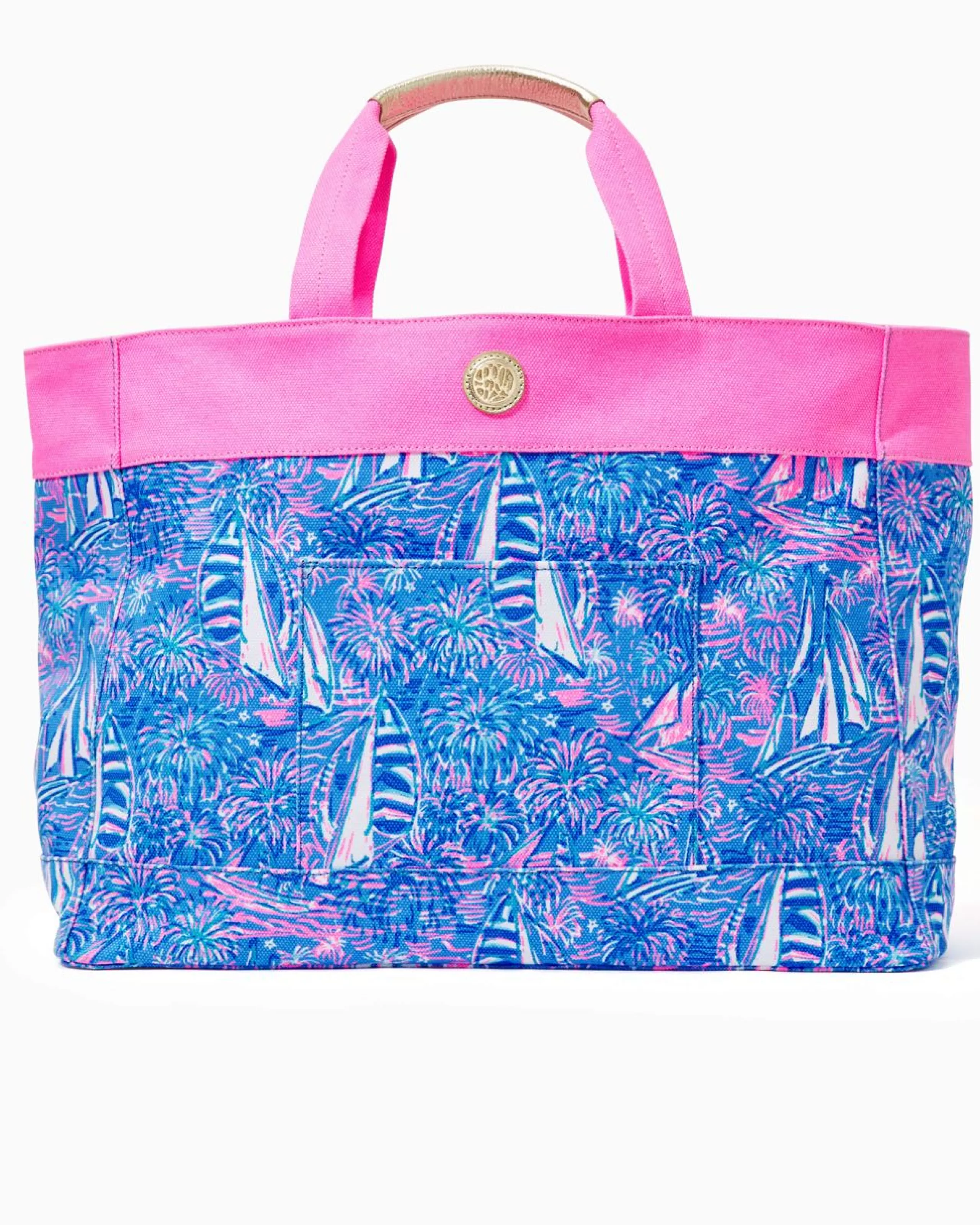 Flash Sale Lilly Pulitzer Jumbo Mercato Tote Boca Blue Its A Sailabration