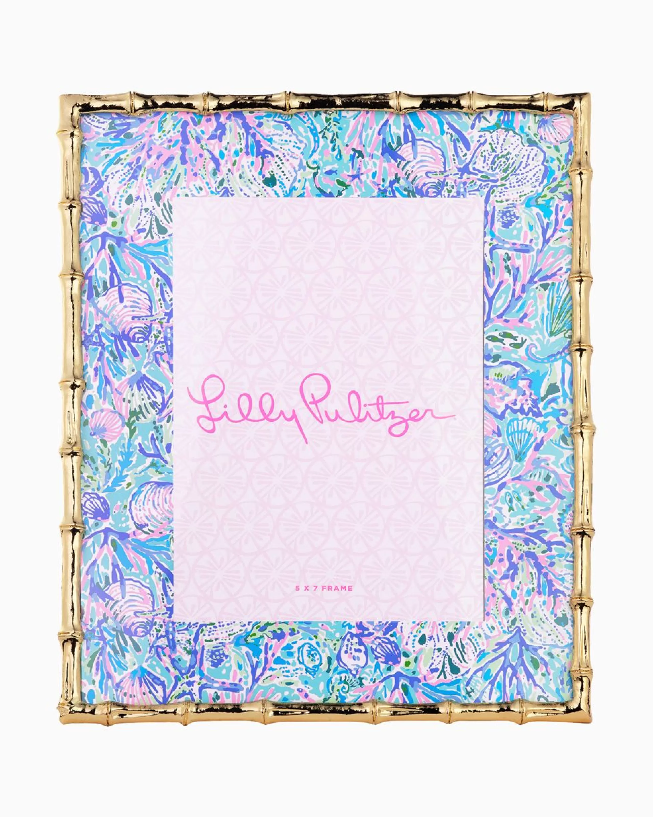 Flash Sale Lilly Pulitzer Large Bamboo Picture Frame Surf Blue Soleil It On Me