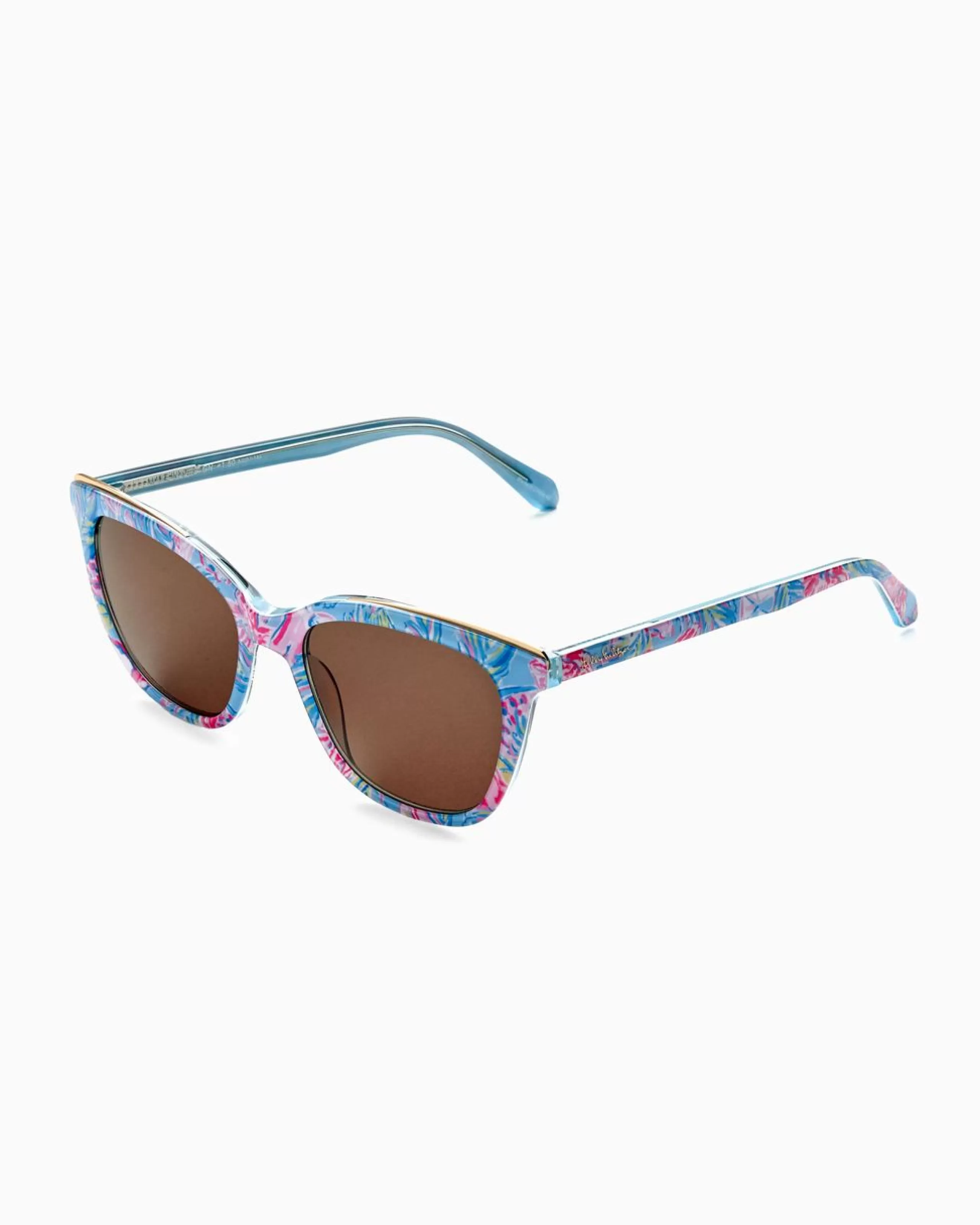 Shop Lilly Pulitzer Make Waves Reader Sunglasses Blue Ibiza Gimme The Juice