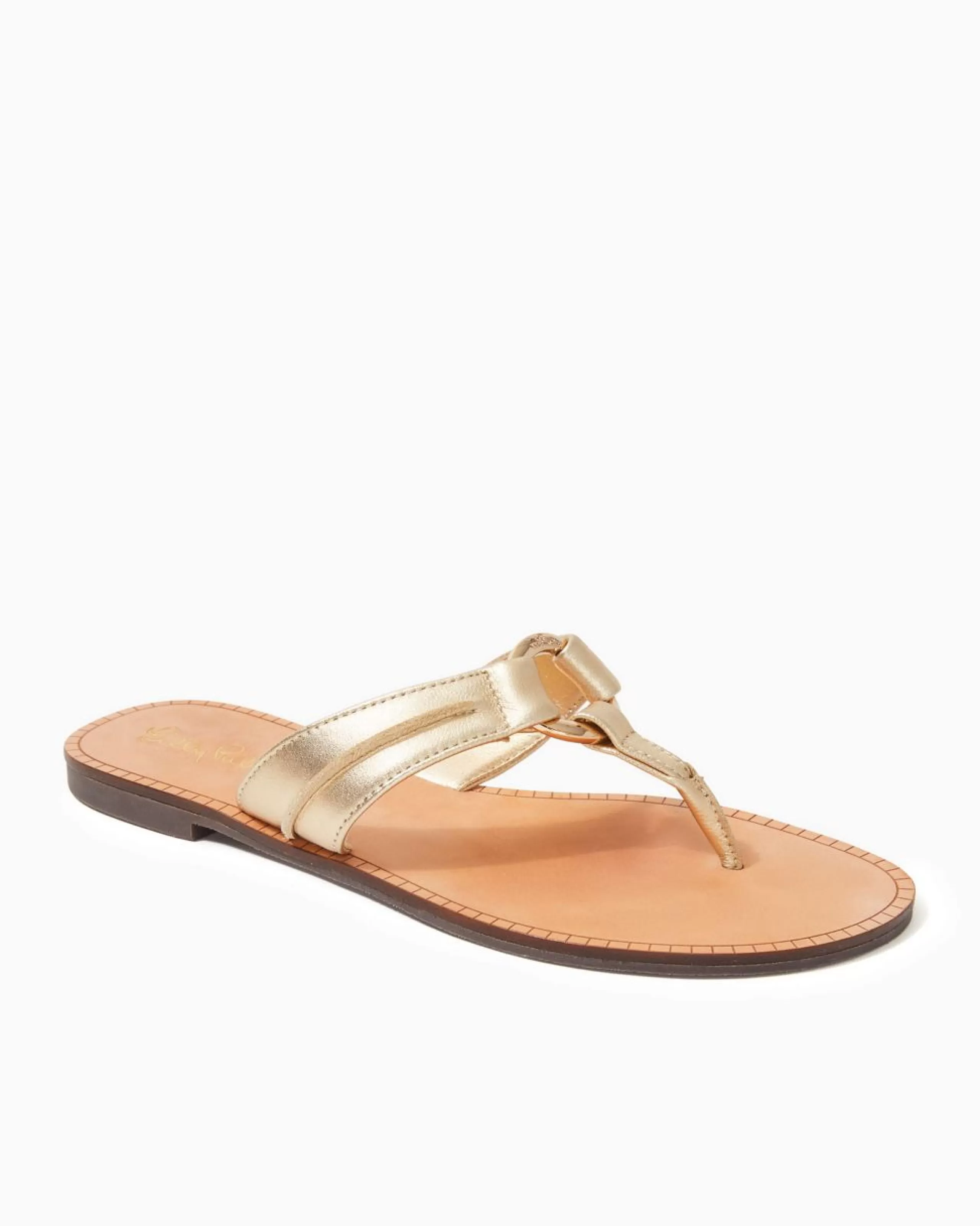 Clearance Lilly Pulitzer Mckim Sandal Gold Metallic