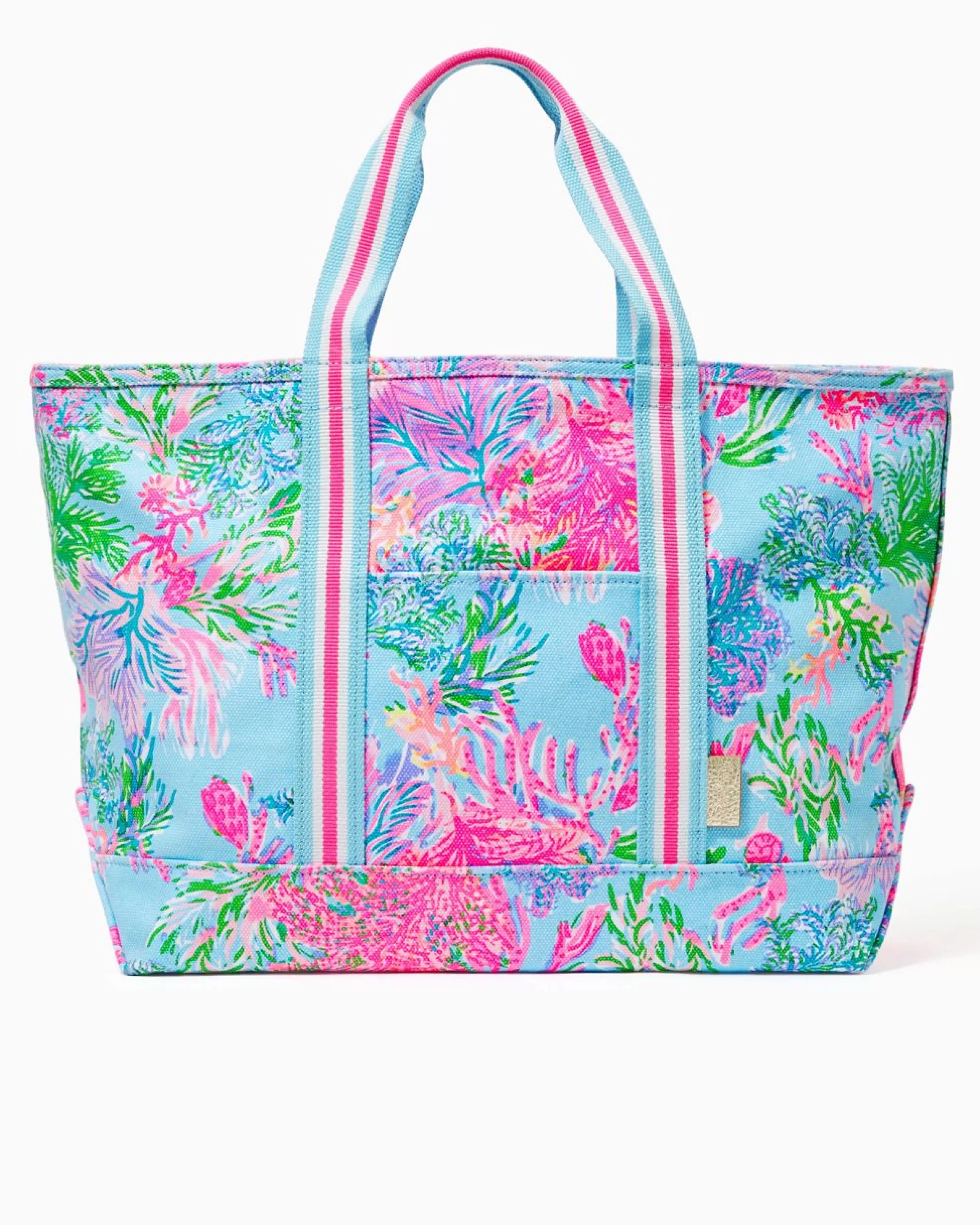 Outlet Lilly Pulitzer Mercato Tote Celestial Blue Cay To My Heart Reduced