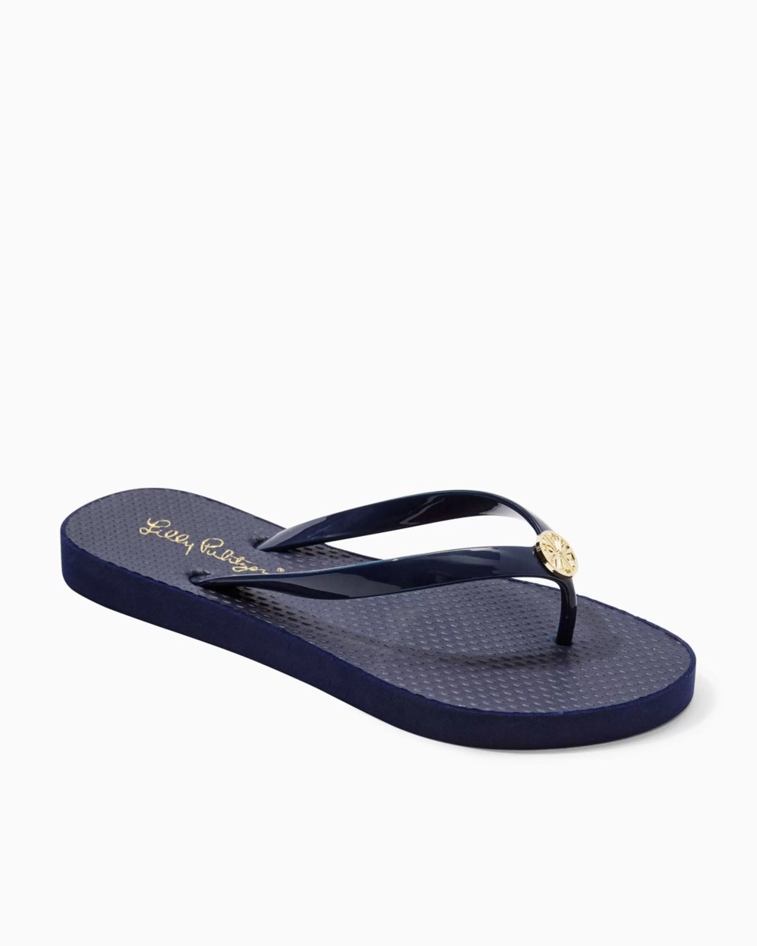 Cheap Lilly Pulitzer Pool Flip Flop True Navy