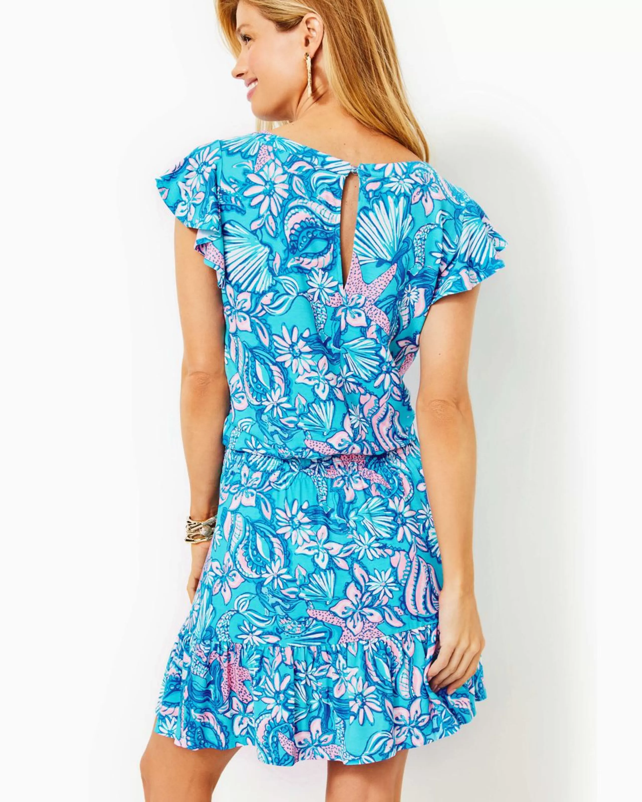 Outlet Lilly Pulitzer Ravi Romper Amalfi Blue Sound The Sirens