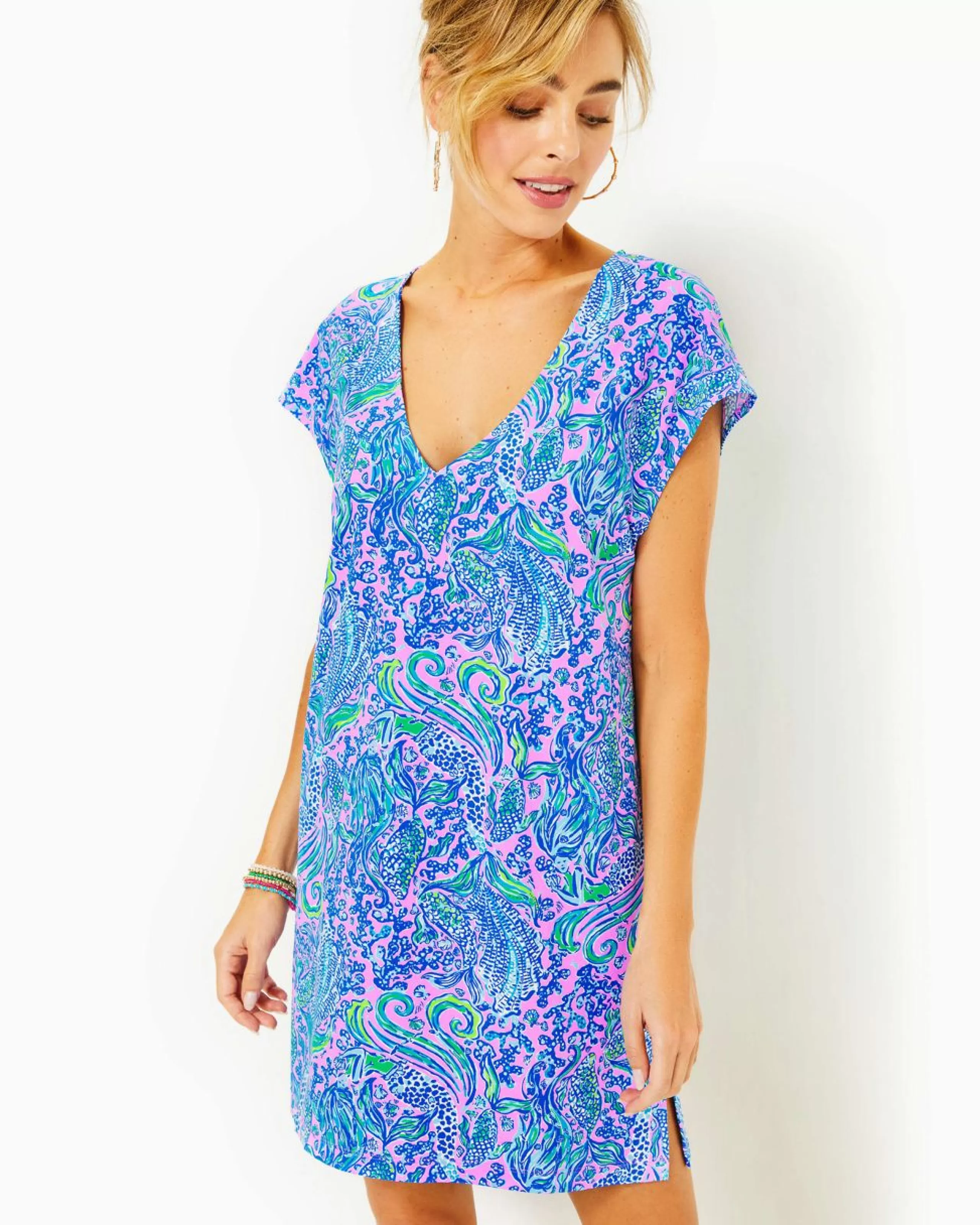 Best Sale Lilly Pulitzer Talli Cover-Up Lilac Rose We Mermaid It