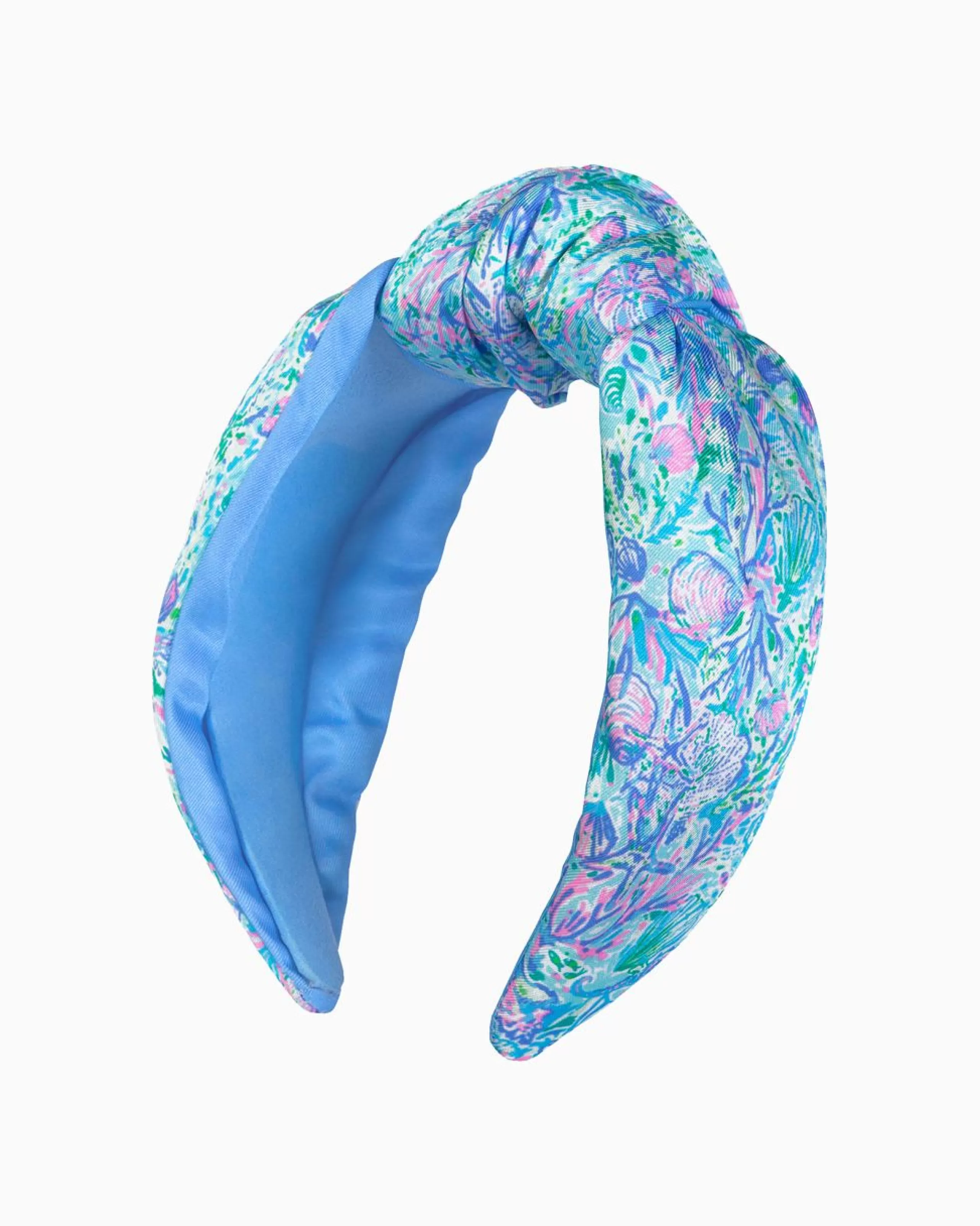 New Lilly Pulitzer Top Knot Wide Headband Surf Blue Soleil It On Me