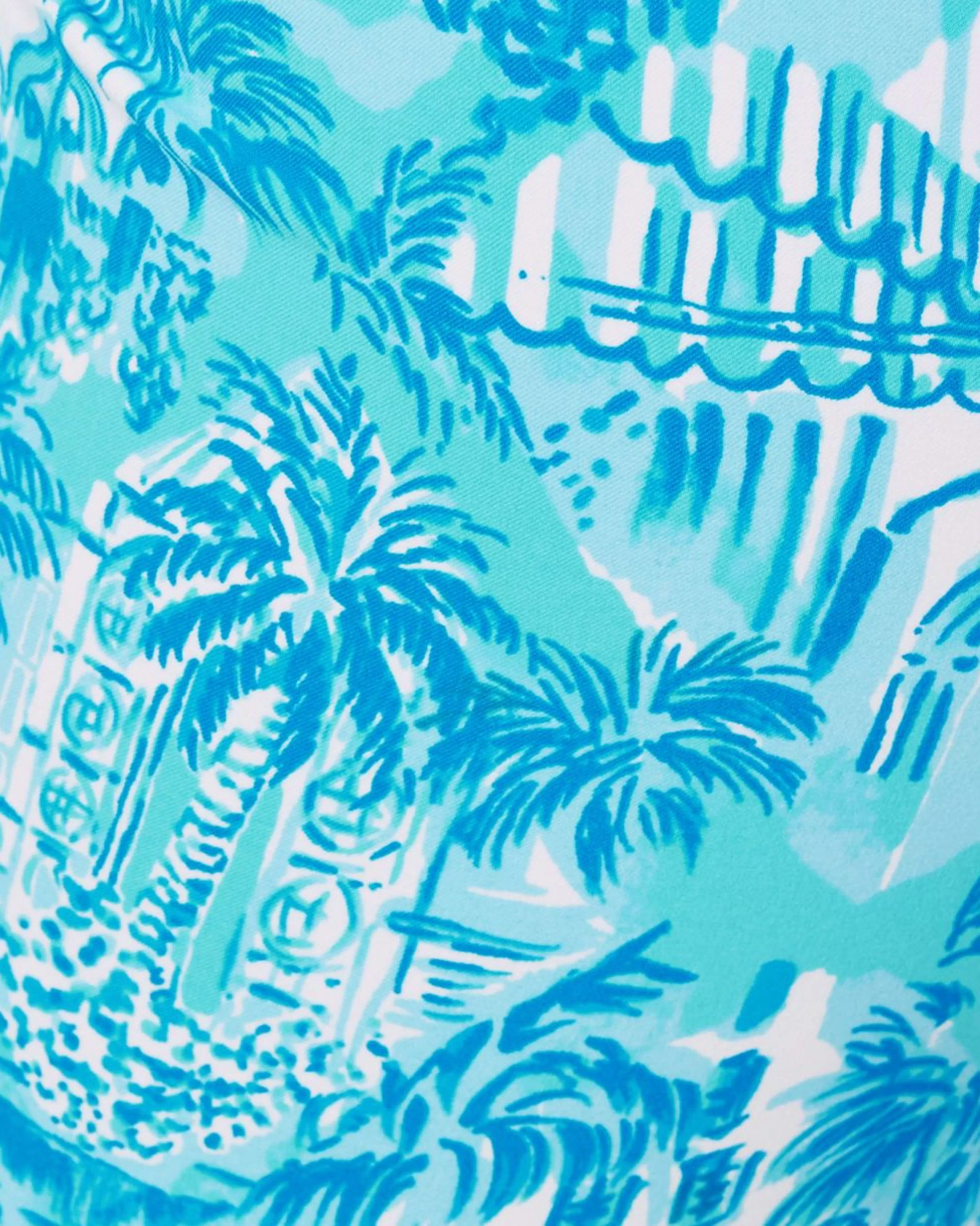 Store Lilly Pulitzer Upf 50+ Luxletic 25" Corso Crop Pant Amalfi Blue Sunny State Of Mind Golf